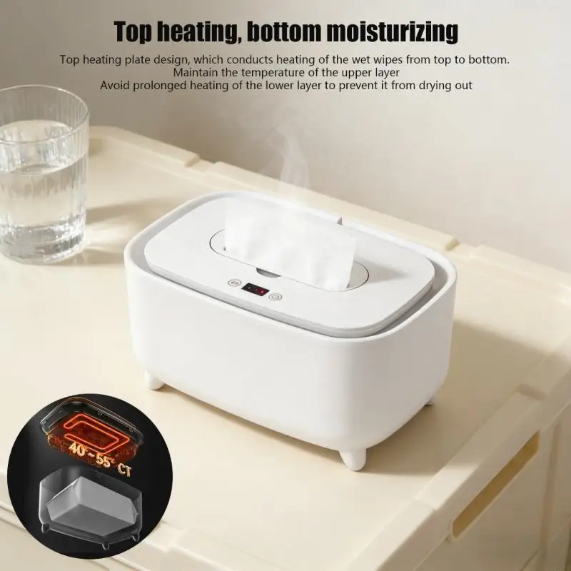 

L38E Adjustable Temperature Baby Wipes Warmers With Large 140 Sheet Capacity And LED Display For Safe Homes Use