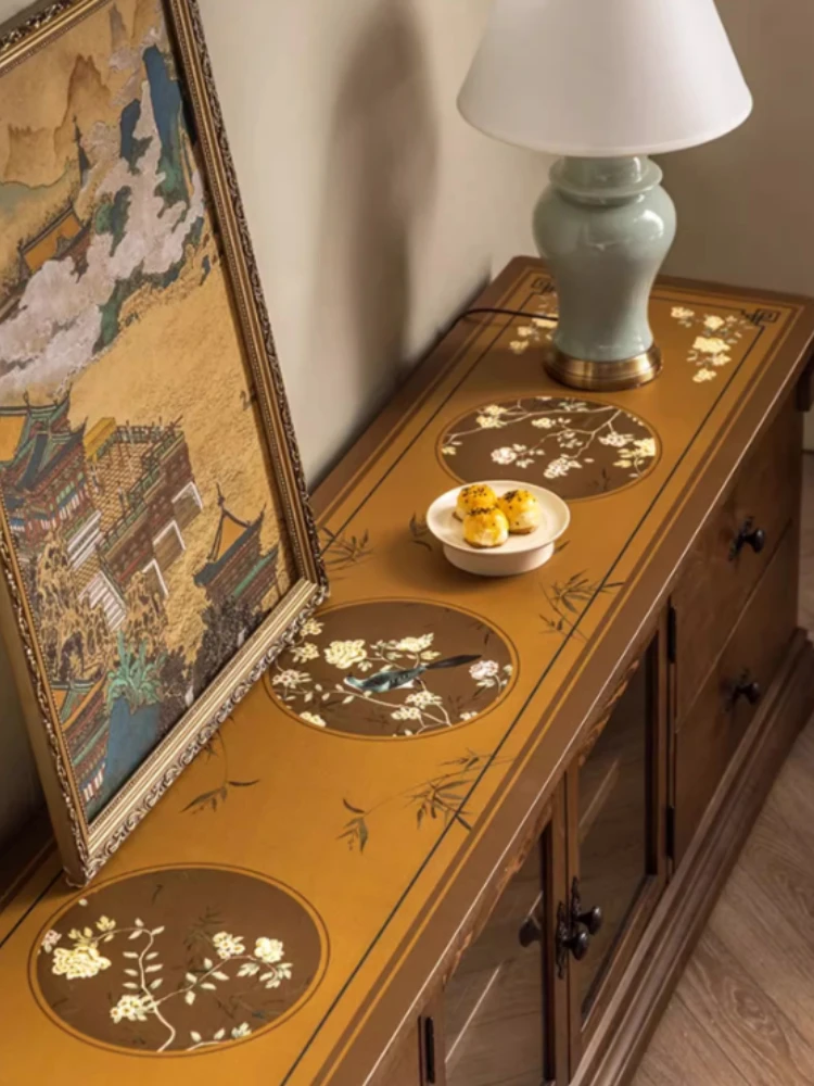 American Retro Light Luxury TV Cabinet Side Cabinet Waterproof Pad Oil Anti-ironing No-wash Leather Table Mat