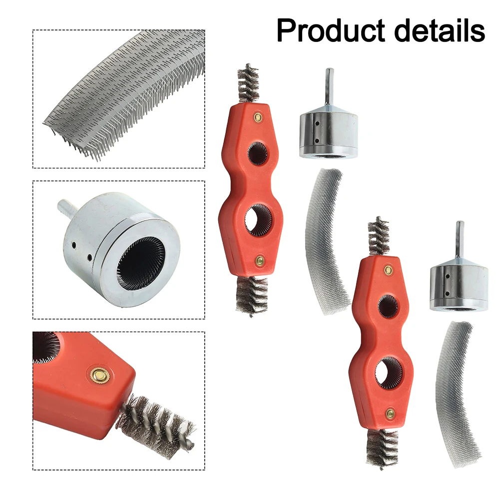 15MM/22MM Double-headed Copper Pipe Brush Copper Tube Polishing Reamer Pipe Cleaner Chamfering Pipe Deburrer Tool