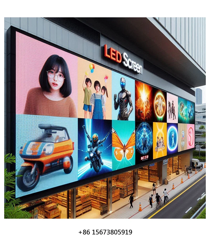 

P5 P6 IP65 Rated Full HD Commercial Advertising LED Screen 3D Billboard for Street Pole Public Spaces-for Animation Graphics
