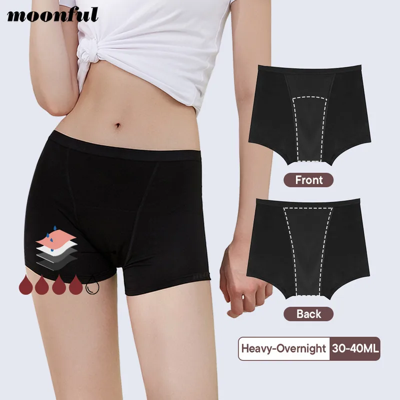 Absorbent Menstrual Panties Women's Cycle Period Underwear Washable Abundant Flow Menstruation Boxer Shorts Incontinence Briefs