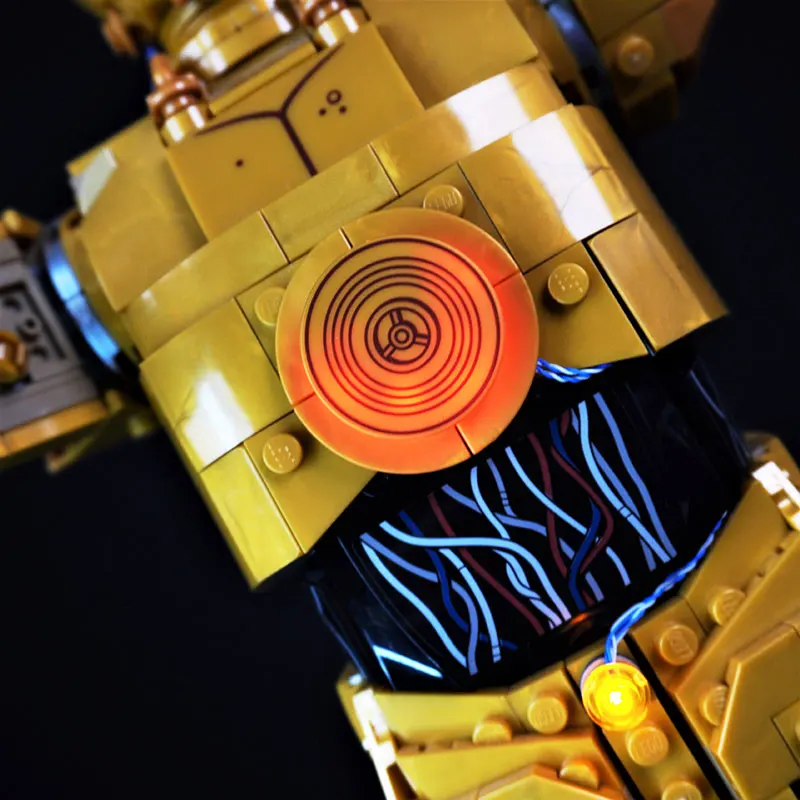 Комплект светодиодных фонарей для LEGO 75398 C-3PO Star Robot Statuette, идеи ламп, подарок «сделай сам» (не включает строительные блоки, наборы кирпичей, модели)