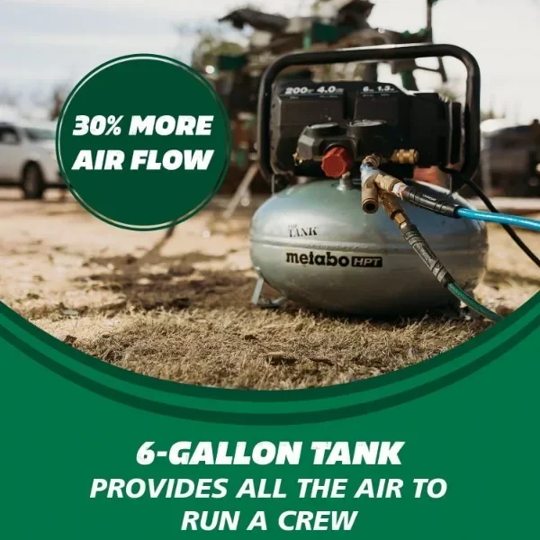 Metabo HPT Air Compressor THE TANK™ | 200 PSI  6 Gallon | Pancake | EC914S