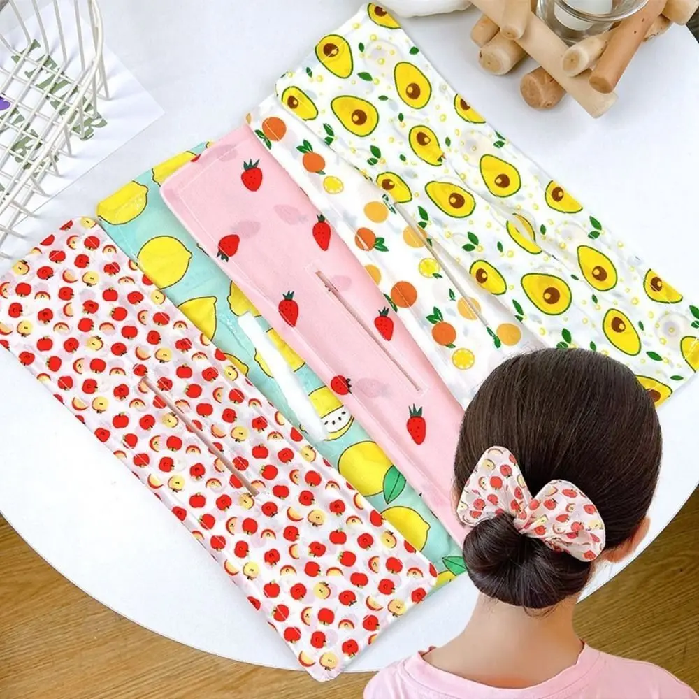 رباط شعر متعدد الألوان للفتيات ، صانع كعكة ، ربطة رأس مطبوعة على شكل كعكة ، دبوس شعر ، دائرة شعر قماشية ، إكسسوارات للفتيات
