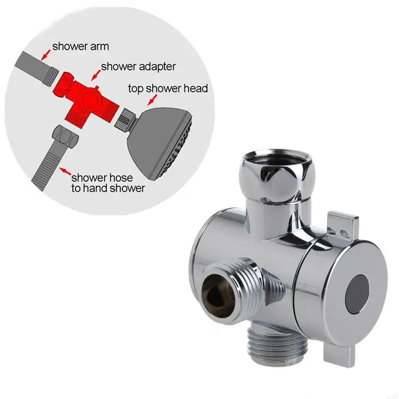 LXAF 3 Way T-adapter for Valve For Toilet Bidet Shower for Head Diverter for Valve 1/