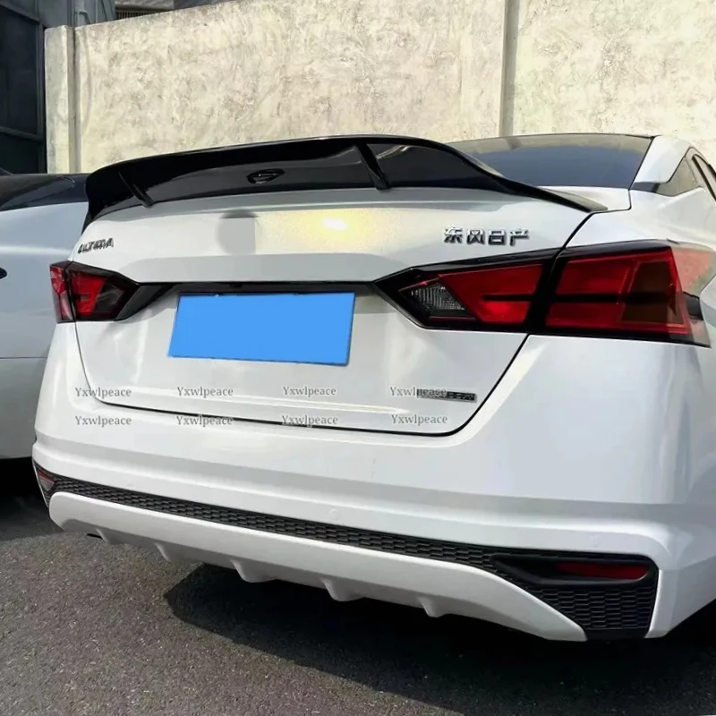 For Nissan Teana Altima 2019 2020 2021 2022 R Style ABS Plastic Unpainted Color Rear Trunk Lip Spoiler Wing Car Accessories