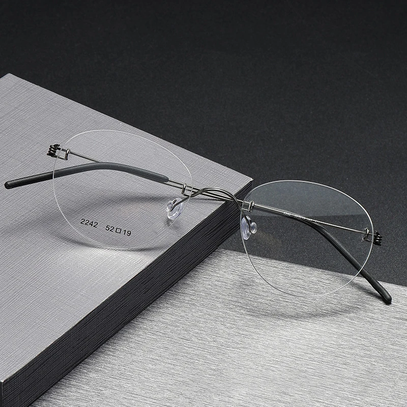 

Мужские безвинтовые очки в титановой оправе, оправа для очков, женские овальные круглые очки, датский бренд, сверхлегкие дизайнерские очки Óculos