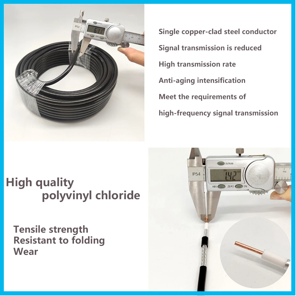 RF kabel koaksial Coax kabel LMR240 50 kabel konektor Ohm untuk komunikasi otomotif koaksial Video pengawasan