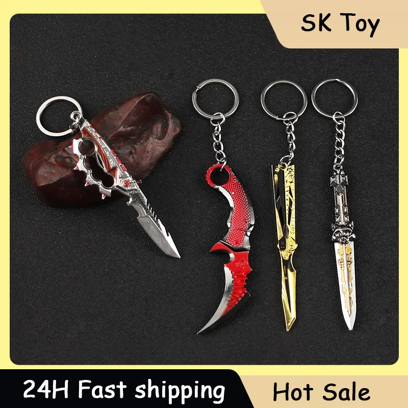 9cm Delta Force Game Metal Sword Keychain Red Hawk Claw Blade Alloy Keychain Knife Accessories Tactical Axe Fashion Pendant