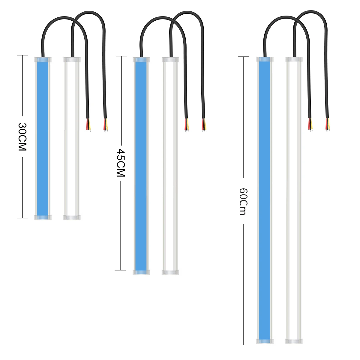 Feux diurnes de voiture, bande flexible, clignotants, feux de freinage, feux de sauna automatiques DRL, lampes décoratives, escales, 2 pièces