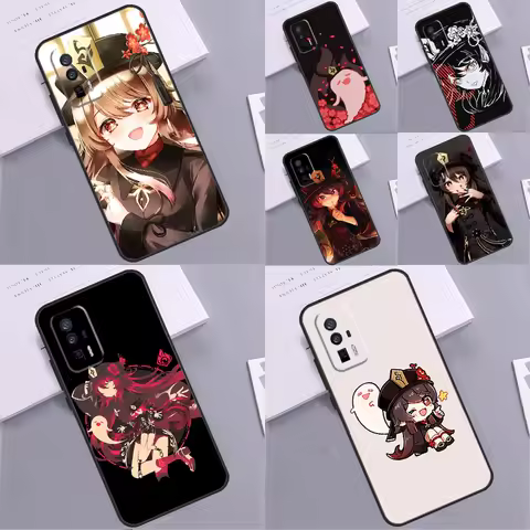 Genshin Impact Hu Tao Case For Xiaomi 13T 11T 12T 14T Pro 13 14 15 Ultra POCO X7 Pro X3 X5 X6 F5 F6 M6 Pro Funda