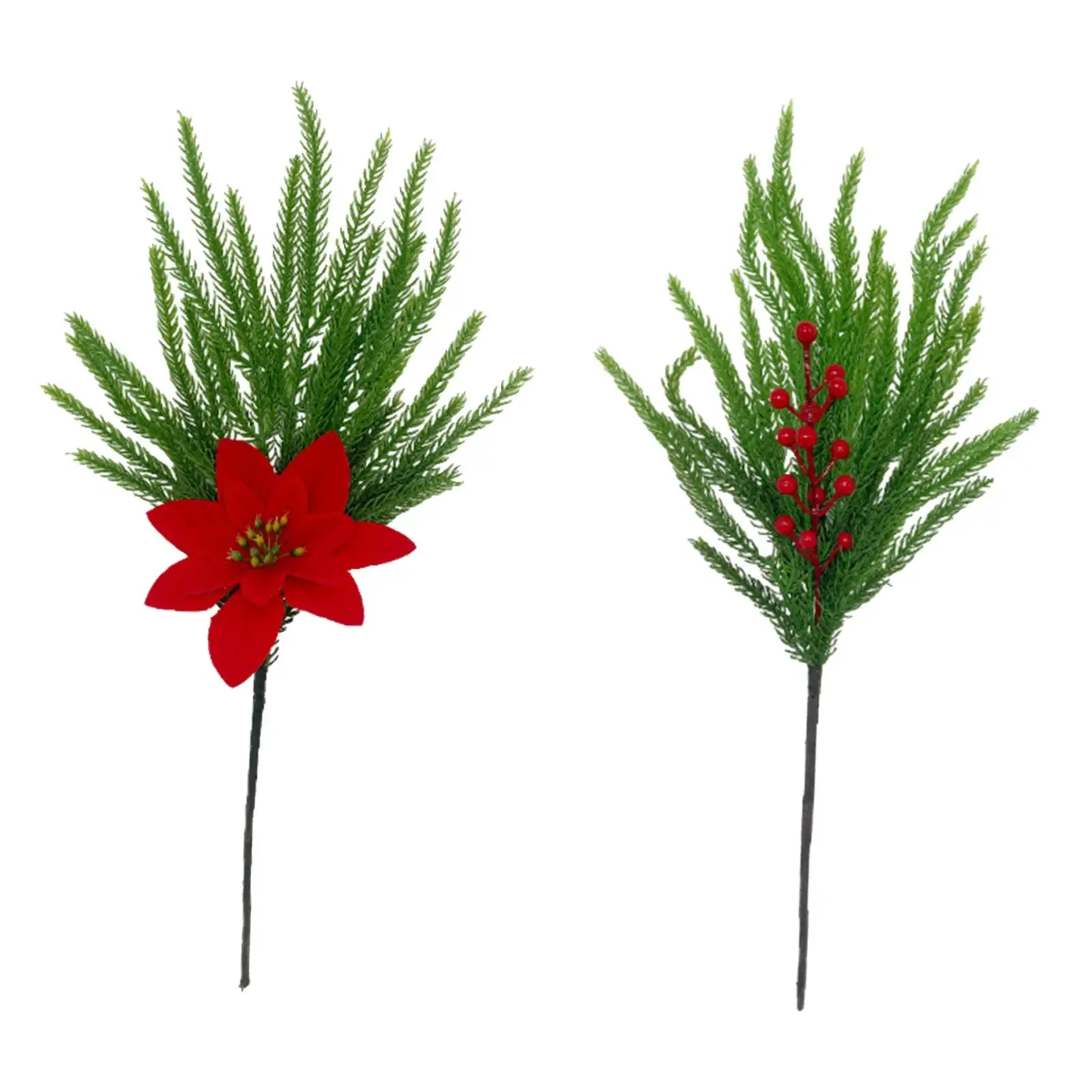 Artificial Pine Branch Practical Pine Pick for Swag Xmas Tree Christmas Vase