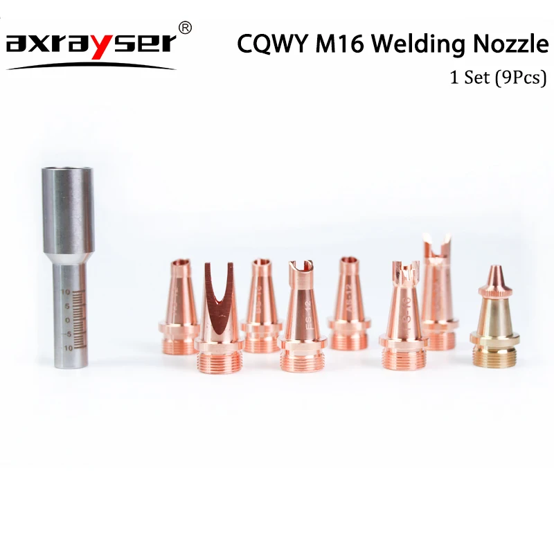 Imagem -03 - Conjunto de Bicos de Cabeça de Soldagem a Laser Cobre para Soldagem Tocha de Tubo de Escala Fixa Hand Held Wsx Cqwy Weiye M16