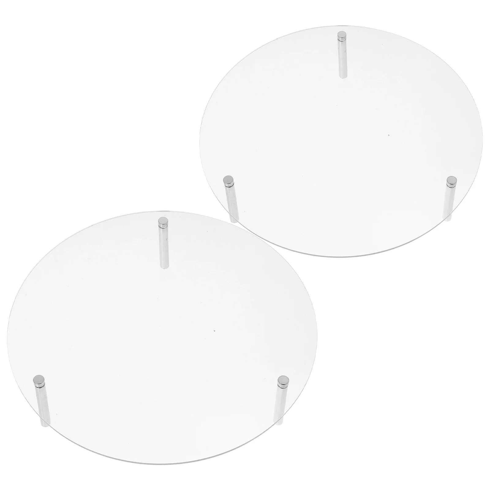 

2Sets Transparent Acrylic Cake Stand Metal Frame Clear Cupcake Dessert Display Holder Birthday Wedding Party Clear Cake Stand