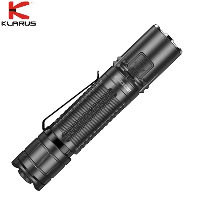 Klarus XT2CR Pro Compact Rechargeable LED Tactical Flashlight, Dual Tail Switch, 2100 Lumens 240m Beam Distance, 18650 Battery