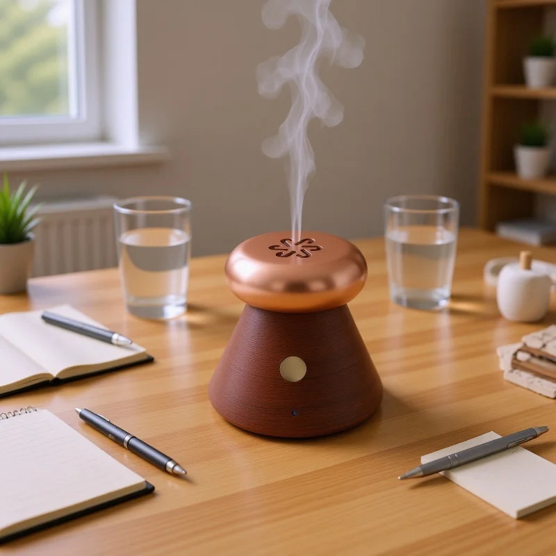 3.5W Waterless Essential Oil Diffuser Wooden Auto Shut Off Scent Diffuser For Home Office Bedroom
