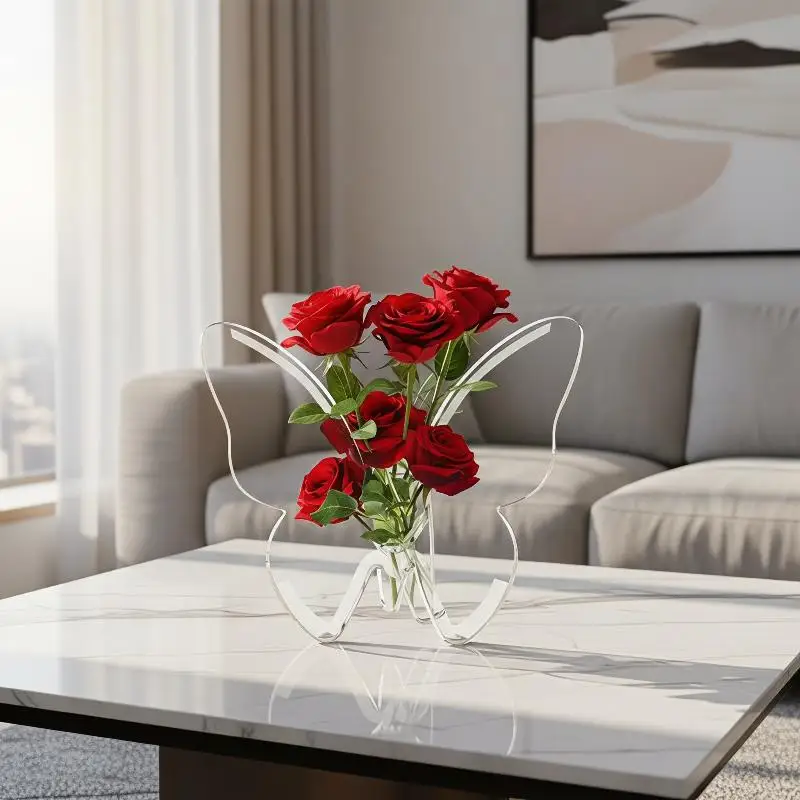 Heldere acryl vaas in de vorm - Florist Supply Vases recensie en prijs