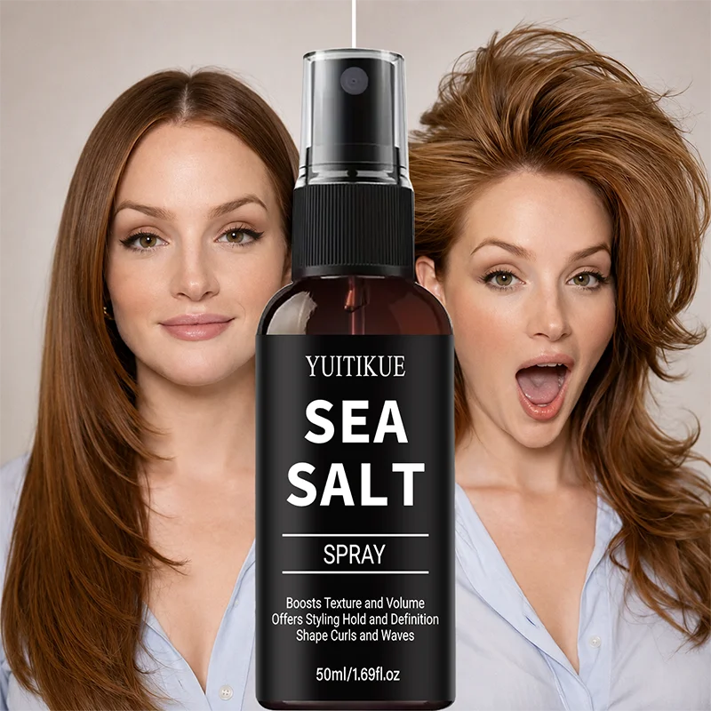 YUITIKUE Sea Salt Spray Boosts Texture Volume Adds Hold Definition Shape Curls Waves for Fine Flat Hair Thicker Look