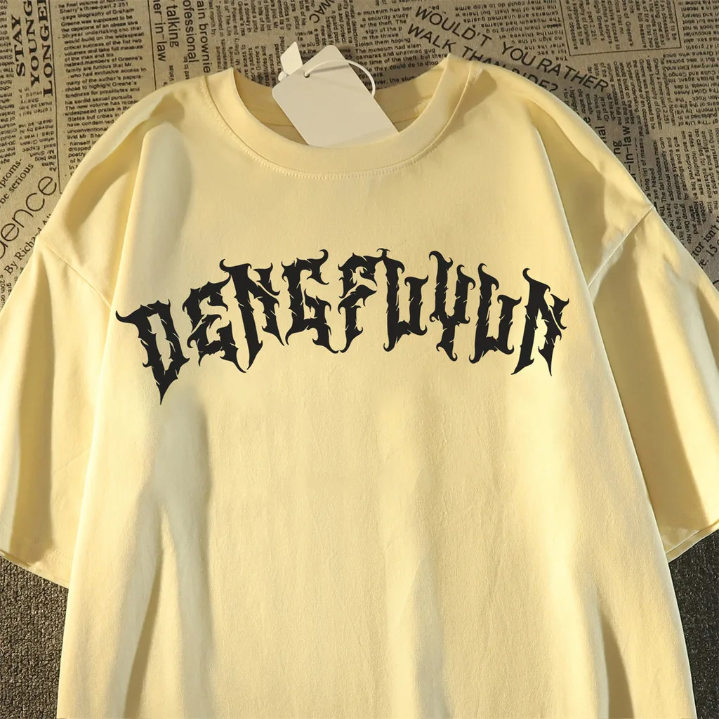 Herren Oversize-T-Shirt mit Totenkopf-Rosen-Print, Gothic-Streetwear, Kurzarm, lässiges Grafik-T-Shirt für den Sommer – Detail 6