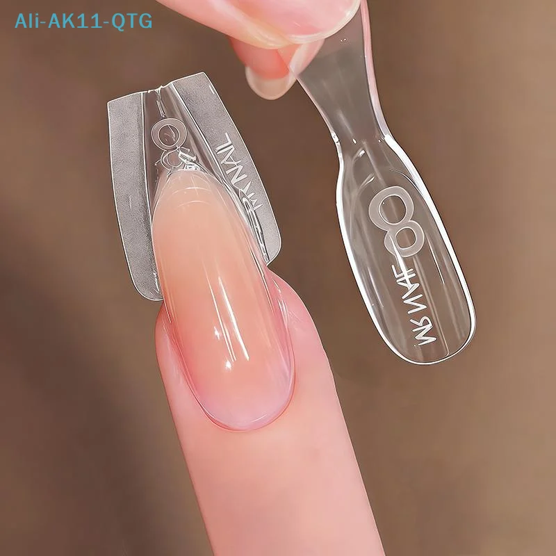 Formas de Unha Sandwich 60pçs Extensão Oval Dupla Sem Necessidade de Formas de Papel Para Extensões de Unha Fáceis Molde Superior e Inferior Manicure