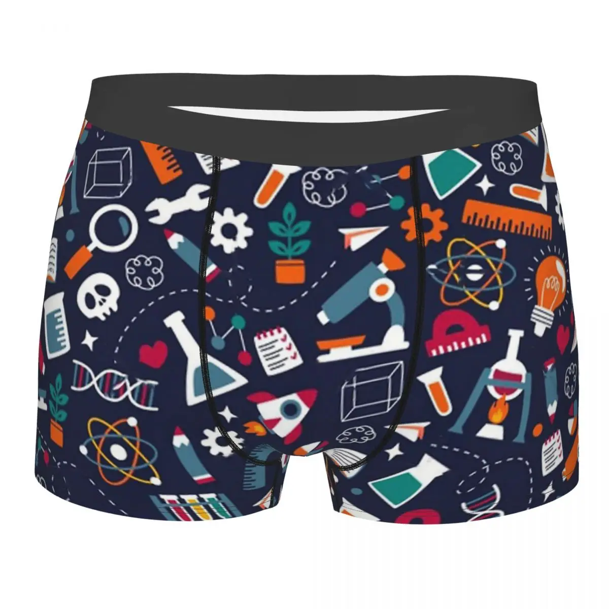 

Novelty Boxer Shorts Panties Man Science Stuff Underwear Chemistry Chemical Breathable Underpants for Male Plus Size