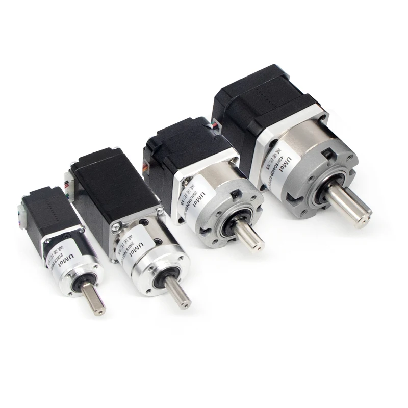 UMOT Nema 8 11 14 17 Hybrid Micro High Torque Gearbox Ratio 1:3.7-369 Reducer Gear Stepper Planetary Geared Stepper Motor with