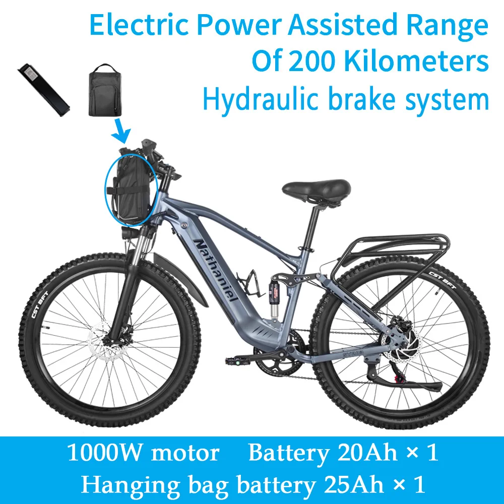 Electric Bike SYR03 1000W Motor 48V45Ah Removable Lithium Battery E-Bike 42km/h Commuting Leisure Riding Adult Electric Bicycle image 10