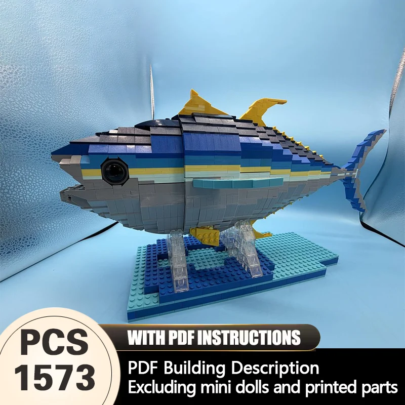 

Creators Animal Series Model MOC Building Bricks Bigeye Tuna With Stand Modular Technology Gifts Holiday Assemble Children Toys