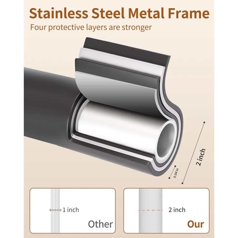 رف معطف بقاعدة من الرخام الأبيض الحديث مع 12 خطافًا وحامل مظلة