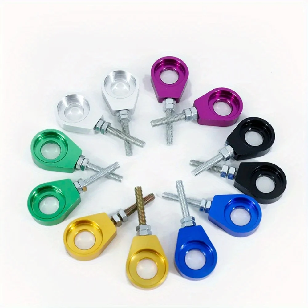 

2 шт./компл., алюминиевый регулятор натяжителя цепи, велосипед для грязи, квадроцикл, мотоцикл, скутер, 12 мм, отверстие для оси заднего колеса