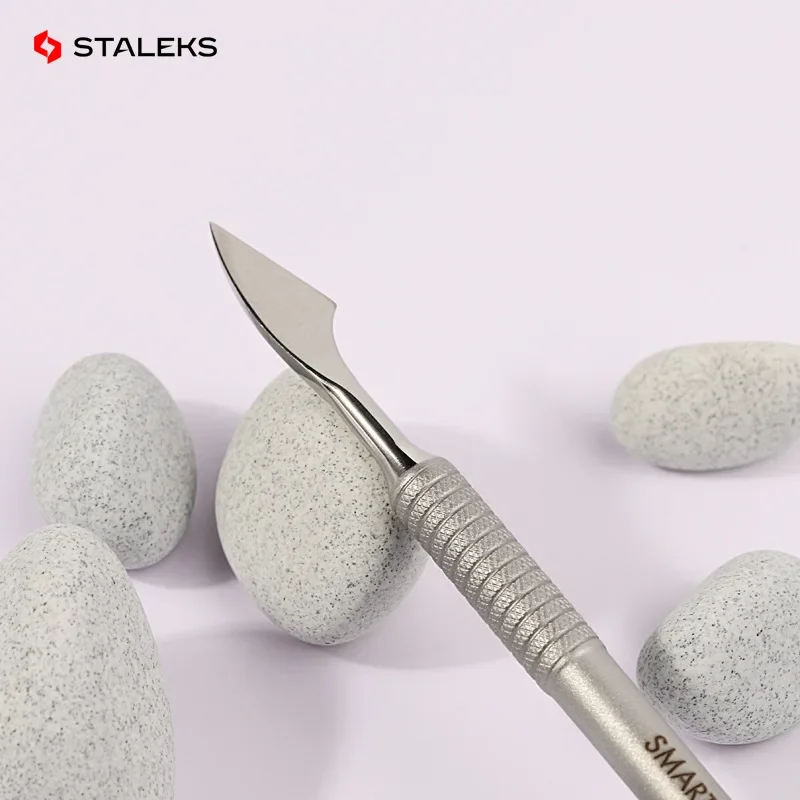 STALEKS High-quality Matte Double-end Nail Cuticle Pusher Stainless Steel Dead Skin Remover Manicure Nail Art Tools PS-50-2