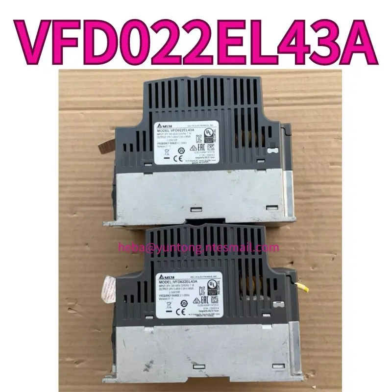 Used frequency converter VFD022EL43A, 380V2.2KW