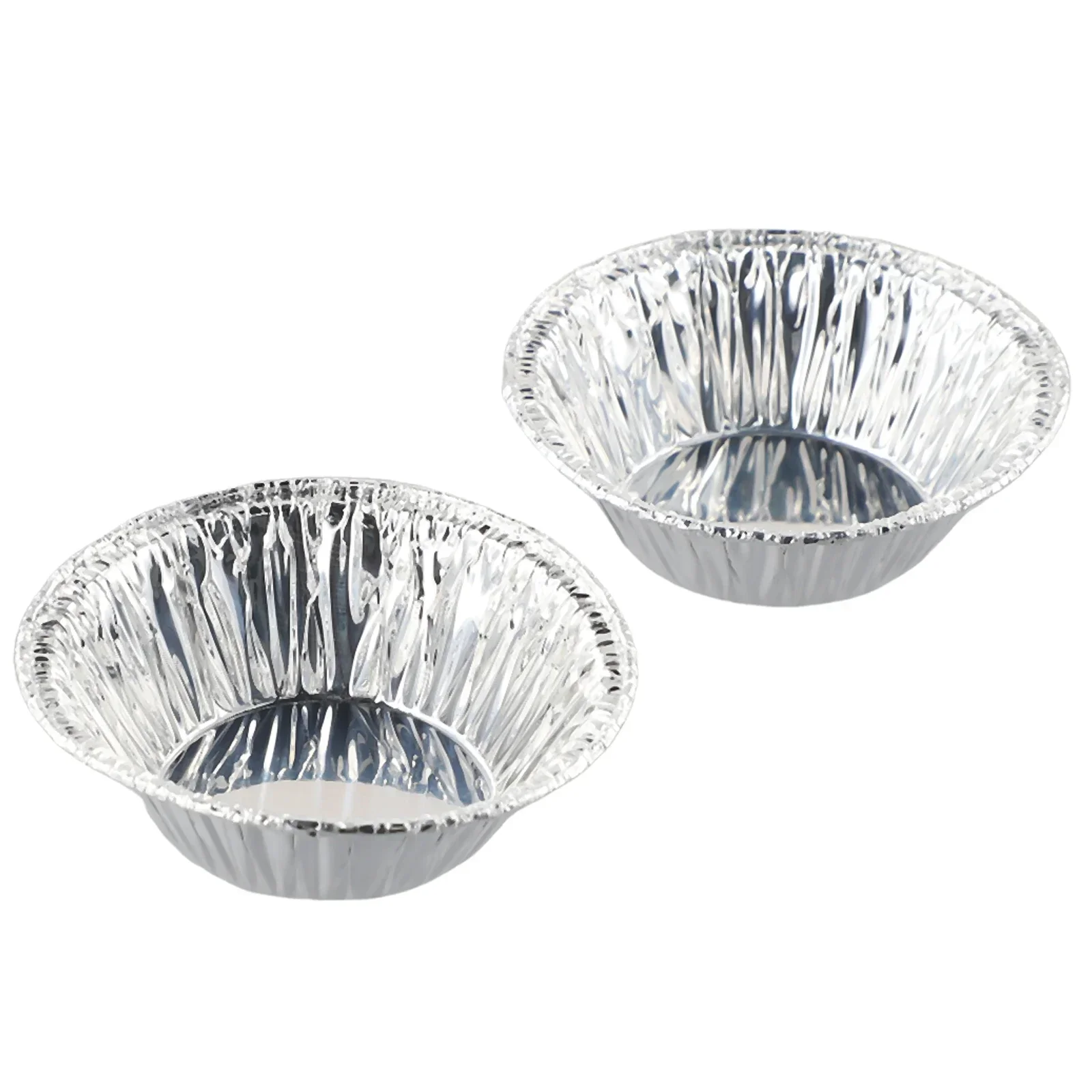 Bakeware Egg Tart Mold DIY Disposable Pie Pot Pudding Silver 100Pcs Tin 3\