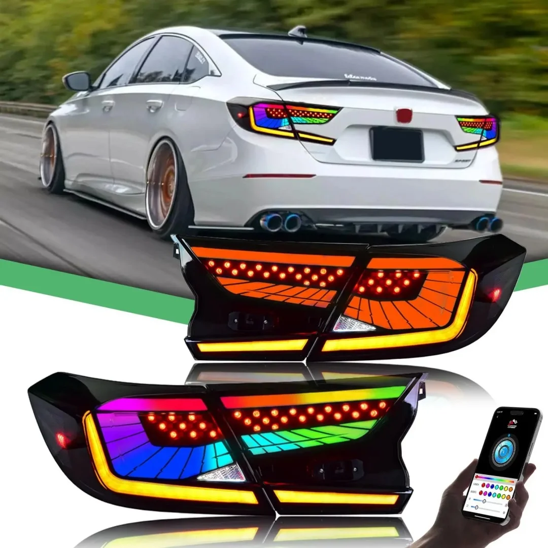 

RGB LED Tail Lights For Honda Accord 2018-2022 10th Gen Rear Light Indicator Dynamic Animation