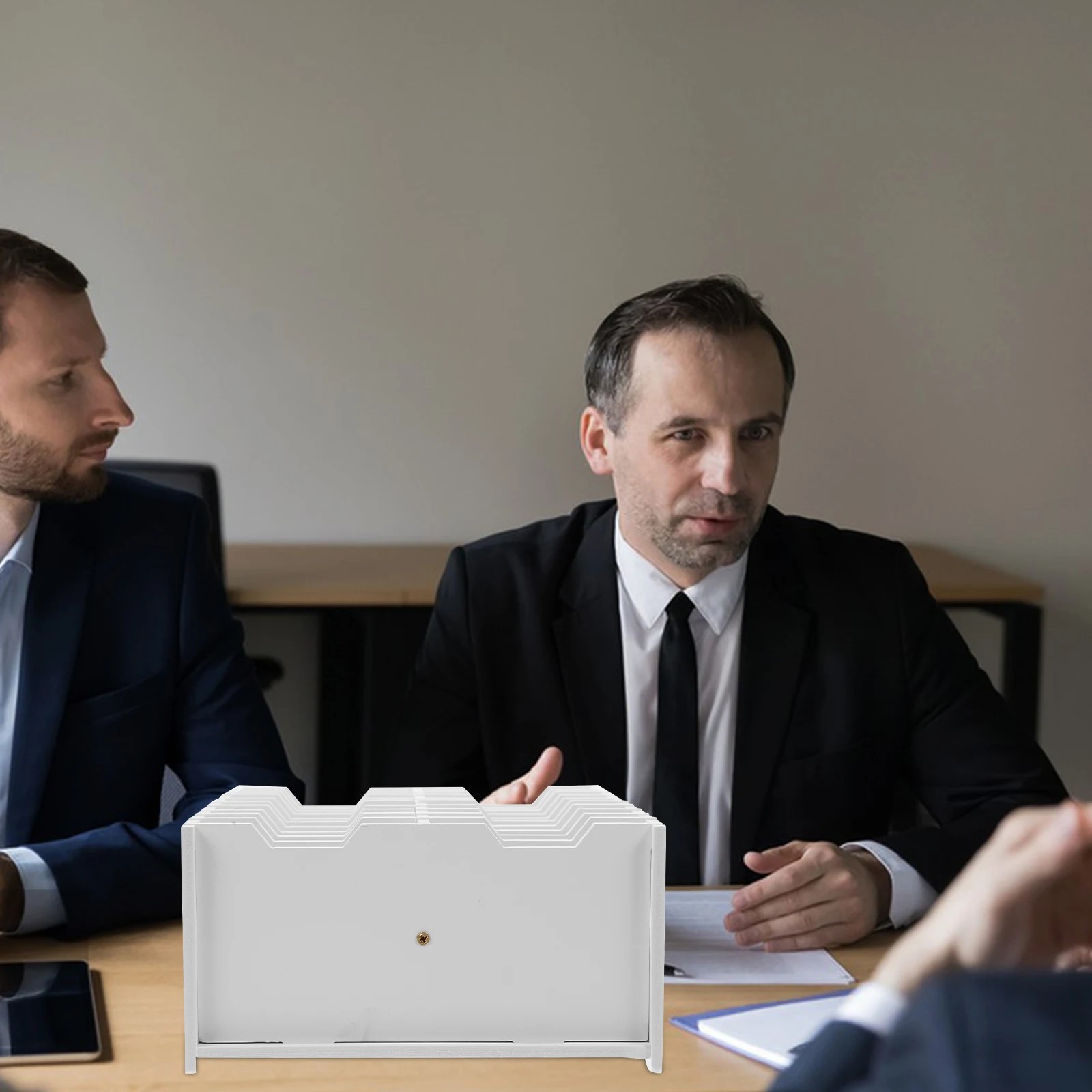 

PVC Desktop Phone Holder Multipocket Storage Box Cell Phone Organizer for Classroom and Teachers Cash Tray Small