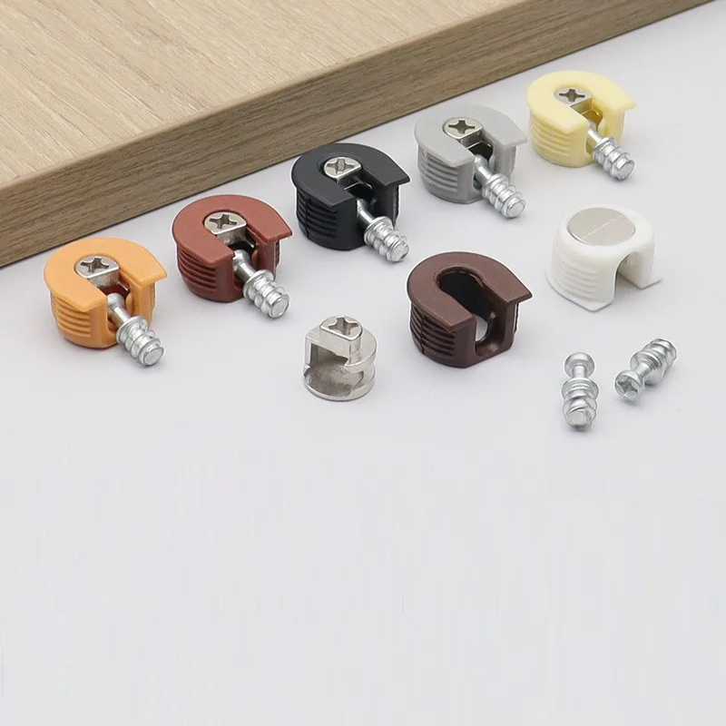 100Pcs Flush Cam Locking Cabinet Shelf Stud Pin Connector For Bookshelf Cupboard Closet