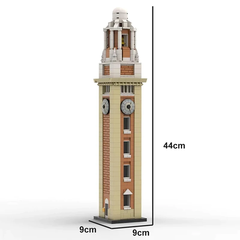 965pcs 시계탑 건물 하우스 빌딩 세트, 도시 아파트 매장 건축 모듈식 빌딩 블록 모델 키트, 선물