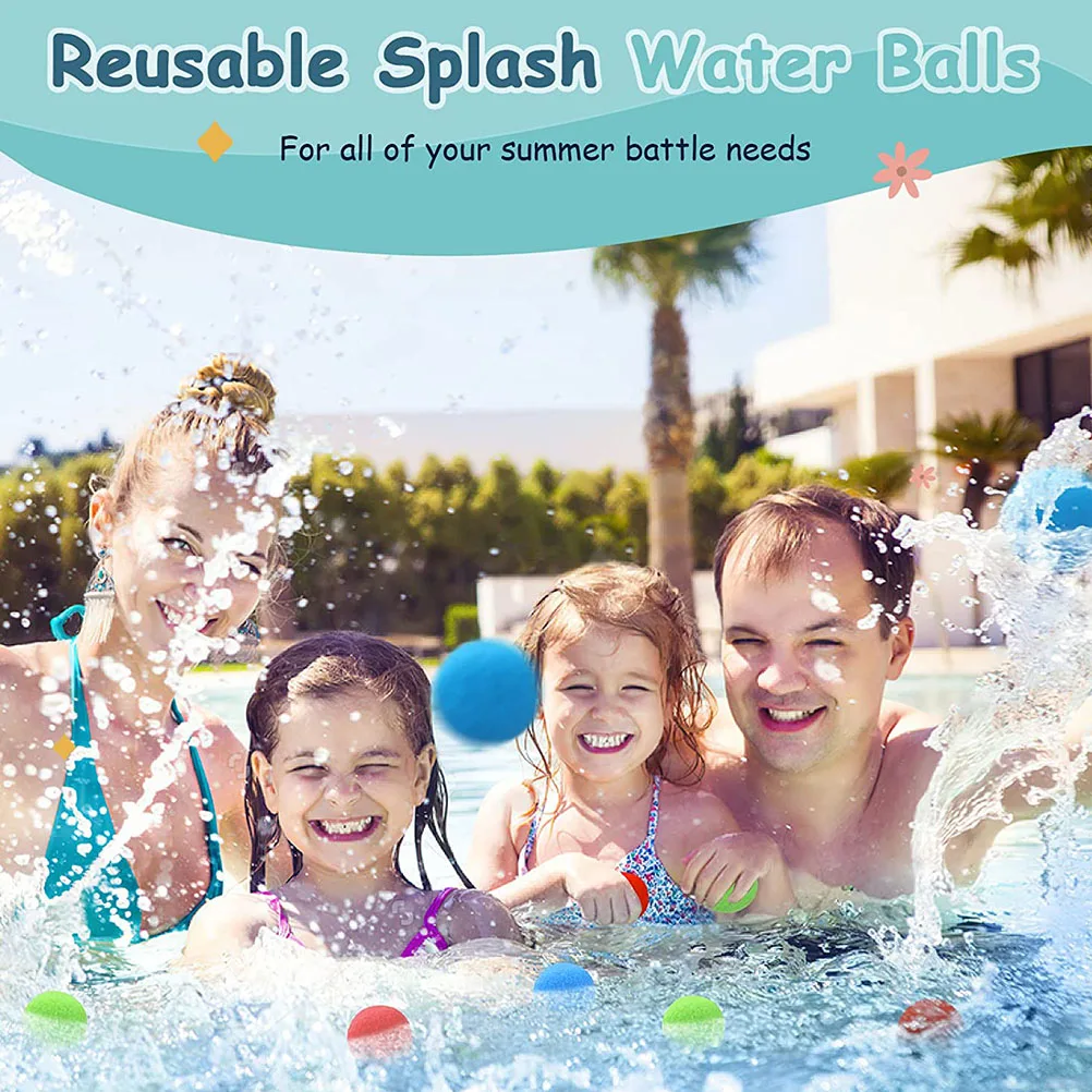 

60pcs Outdoor Balls Reusable Swimming Pool Summer Game Balloons Ball for Play Backyard Throw
