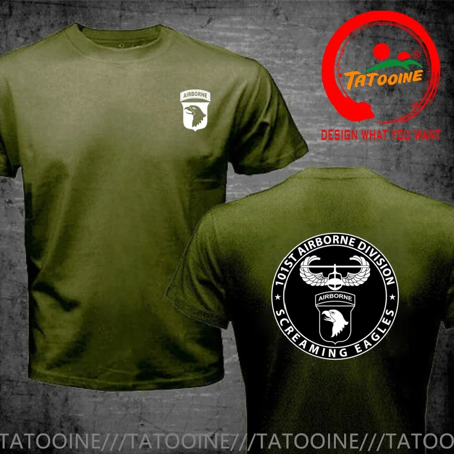 Funny Design 101st Airborne Screaming Eagles  Shirt Men Fashion Trendy Casual Clothing Stylish Tops Tee Shirt Leisure Tshirt Men