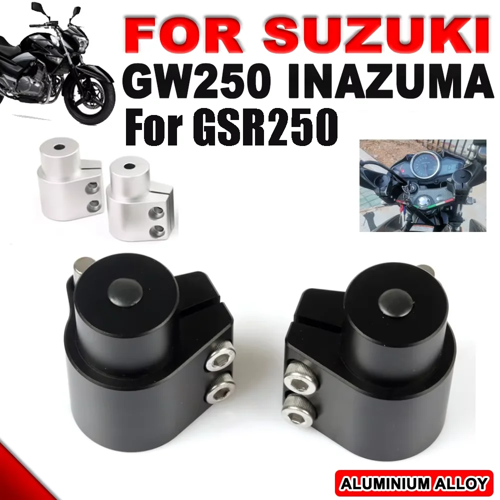 Para SUZUKI GW250 INAZUMA GW 250 2011-2018 GSR250 Accesorios para Motocicleta Abrazaderas Elevadoras de Manillar Adaptador de Elevación de Manillar