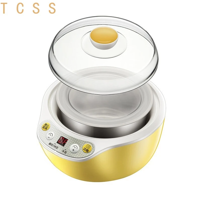 Multifunctional Yogurt Maker Machine Mini Household Fermentation Kit for Milk Kefir Greek Yogurt Natto Digital Timer BPA-Free