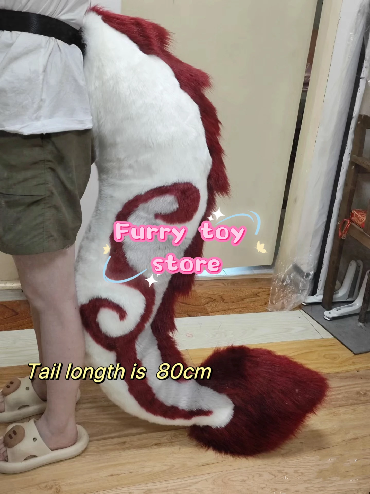Furry Tail Fursuit Kigurumi Animal  Cute Cosplay Costume Furry Suit Accessories Deer Hare Sheeptail Cartoon
