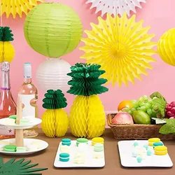 1/5pcs Hawaiian Party Yellow Pineapple Decoration Paper Centerpiece Hanging Birthday House for Summer Beach