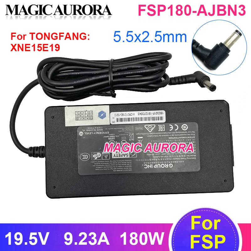 

Genuine FSP FSP180-AJBN3 Power Adapter 19.5V 9.23A 180W For TONGFANG XNE15E19 Z3air-S MAG-15 For EVOO EG-LP5-BK Laptop Charger