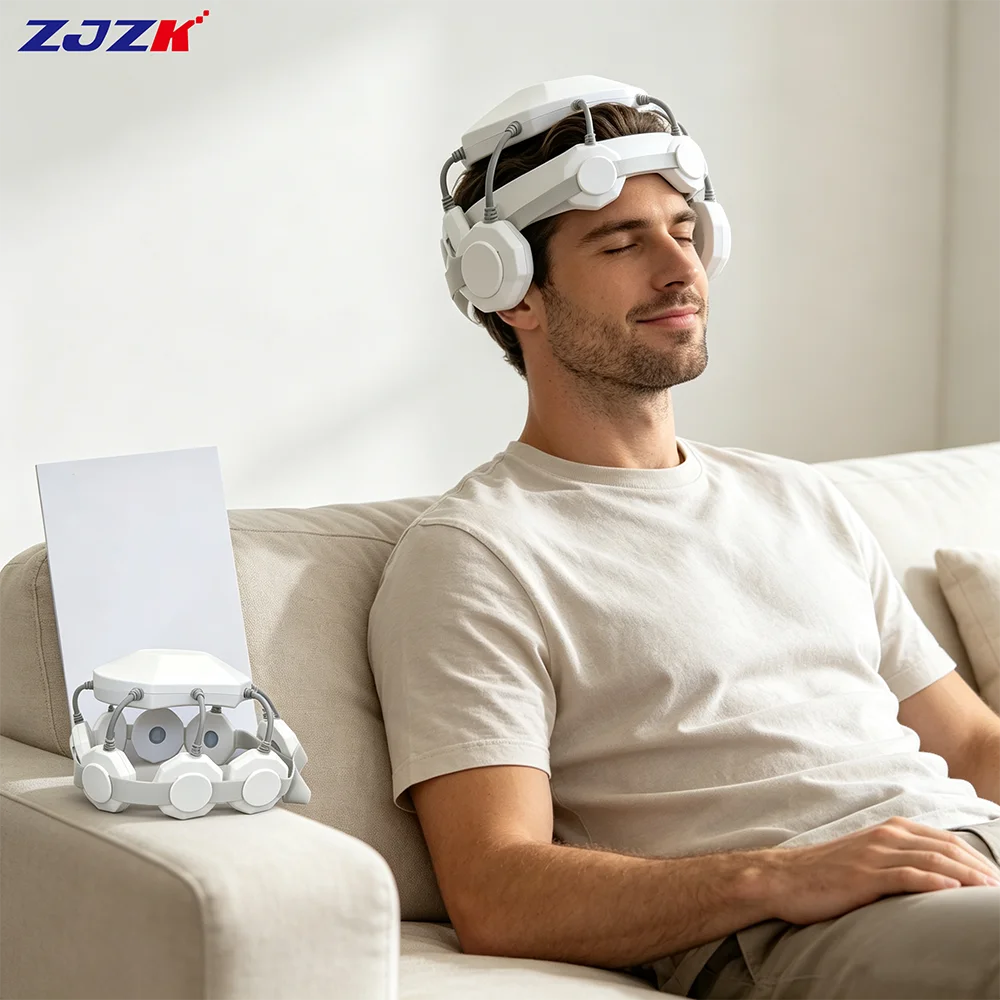 ZJZK 40hz Light Brain Therapy Device RTMS Transcranial Magnetic Stimulator Anxiety Nervous Tension Relief Therapy Machine