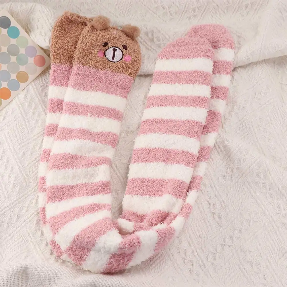 Stockings Printed Modeling Knee Animal Lovely Cute Japanese Striped Long Thigh High Warm Socks Winter