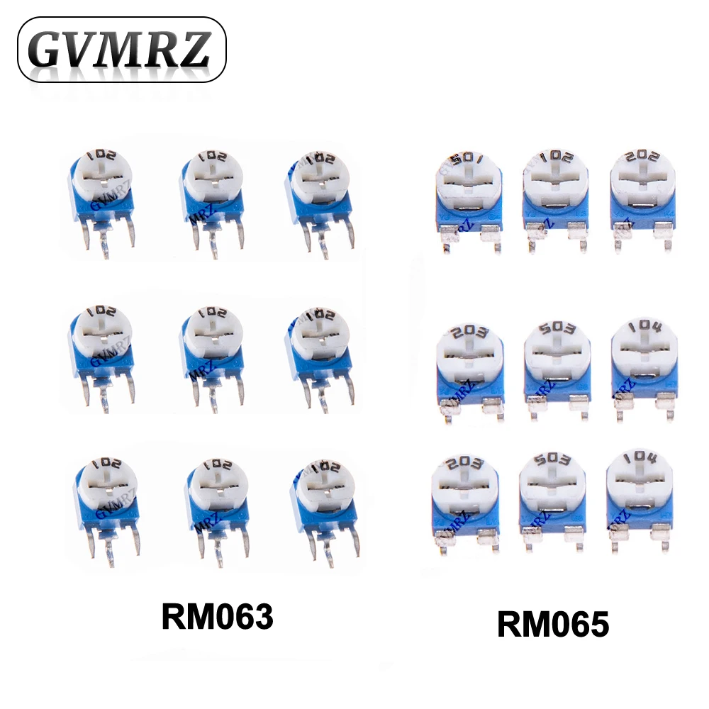 20-個-500-個-rm063-rm065-調整可能な抵抗器キット-100r、200r、500r-arduino-用可変抵抗器、diy-エレクトロニクス