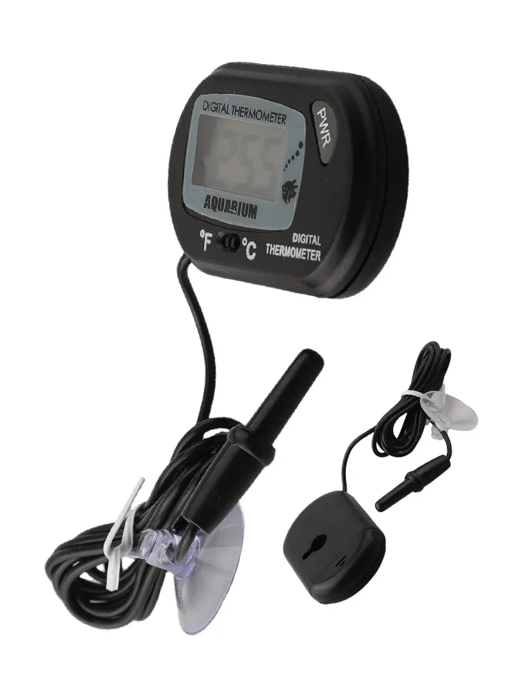 Aquarium Digital Thermometer LCD Display Operates in a Wide Temperature Range from 50oC to +70oC Offers Security For Marine Life