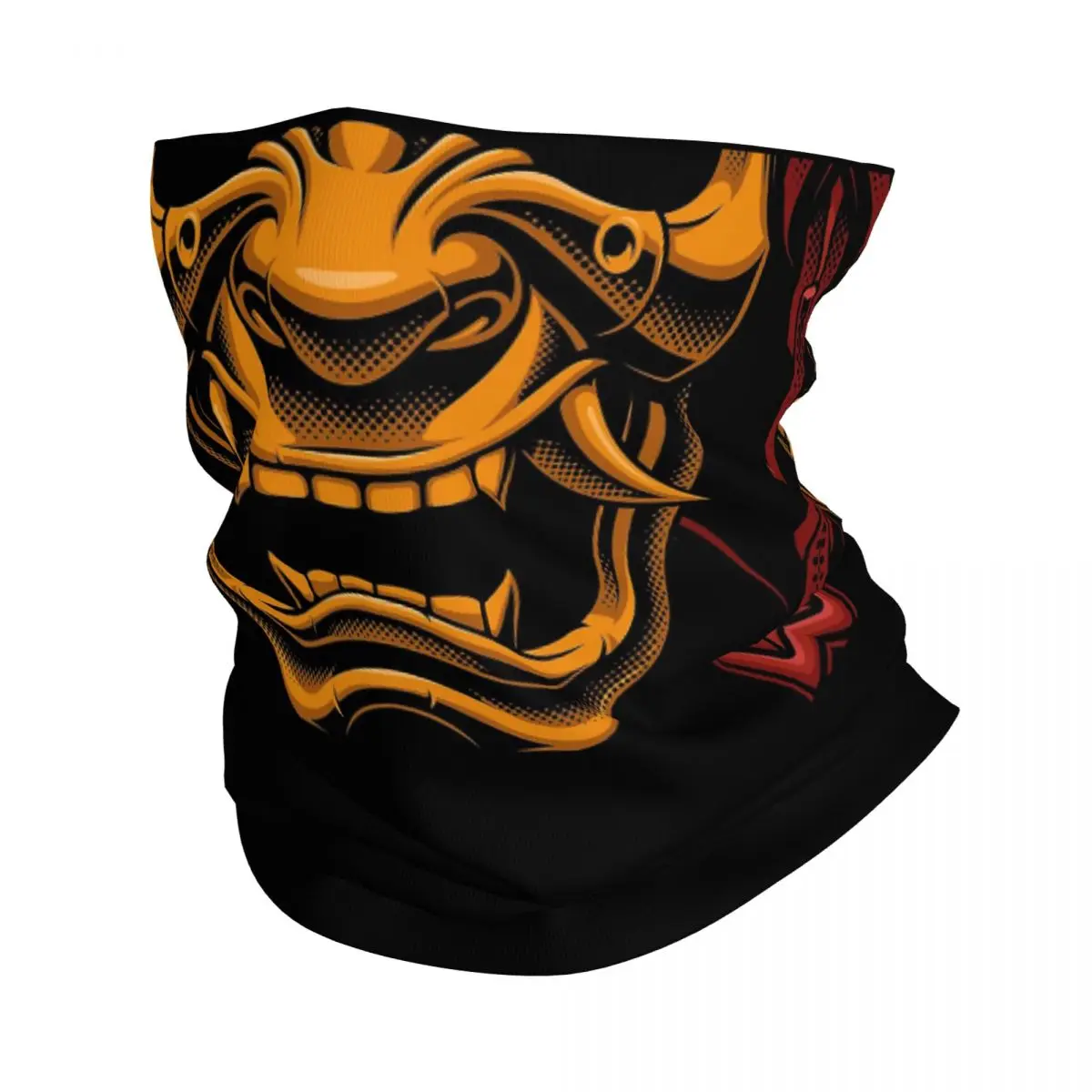 Bandana multiúso para esportes ao ar livre, polainas de pescoço, fantasma ninja da máscara tachi, lenço de samurai demoníaco ardente, cachecol de ciclismo para toda a temporada