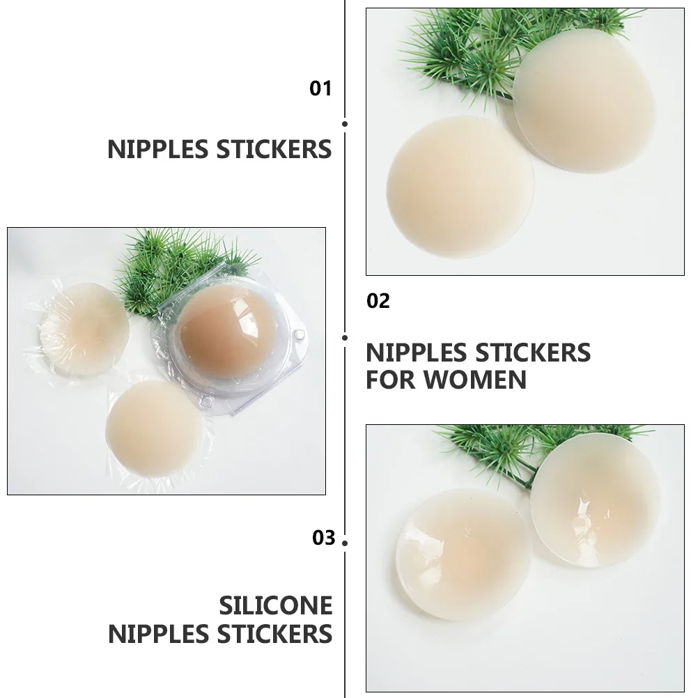 1 زوج غير مرئية الزفاف الصدرية سيليكون الصدر ملصقات مكافحة عثرة الحلمة يغطي للنساء سلس الملابس الداخلية البديل الثدي